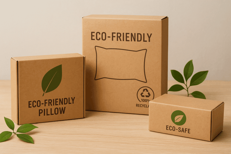 eco-friendly pillow packaging boxes