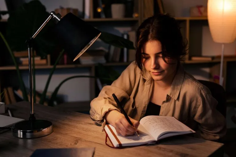 How Book Writers Services in the USA Can Transform Your Story 1 u366-young-woman-writing-her-journal-1