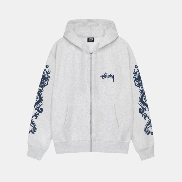 Home 16 STUSSY-DRAGONS-ZIP-HOODIE-GREY
